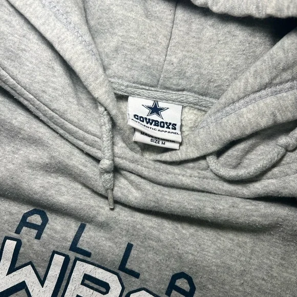 Dallas Cowboys Authentic Apparel Hoodie – Gray – Size M - Picture 3 of 3